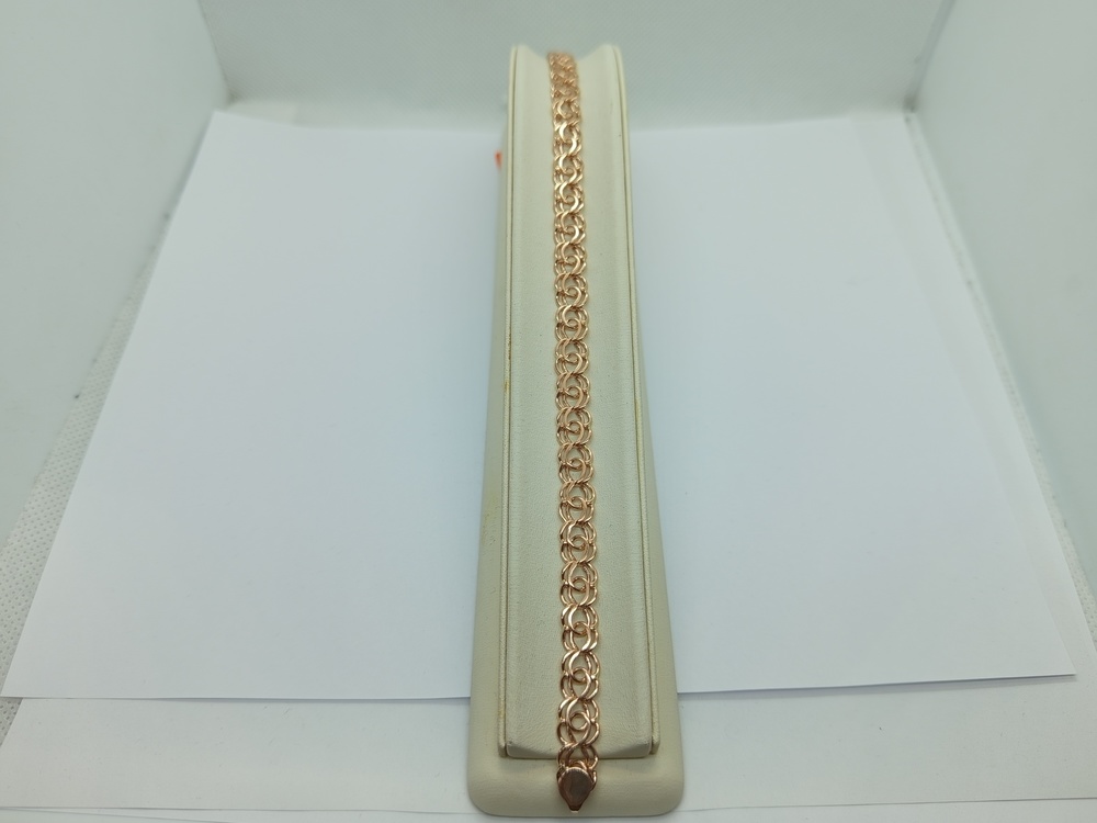 БЛБ585 БРАСЛЕТ ПОЛНОВЕСНЫЙ Бисмарк (Au 585)