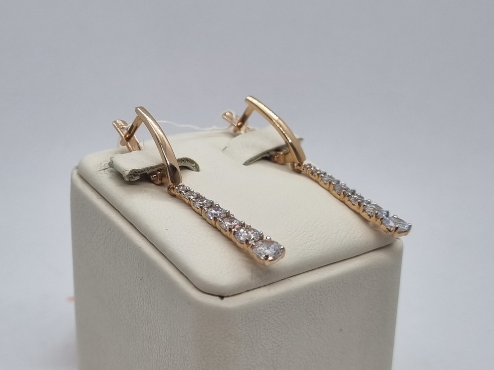 СКМИ585 СЕРЬГИ С КАМНЯМИ (Au 585)