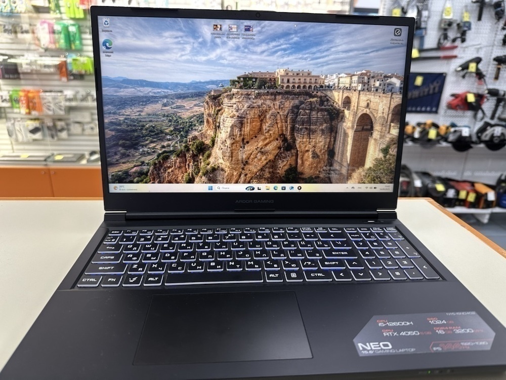 Ноутбук ARDOR Gaming; Core I5-12600H, GeForce RTX 4050, 16 Гб, 1 Tb, Нет