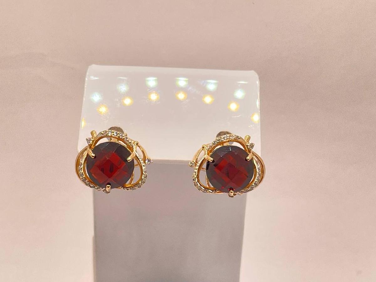 СКМИ585 СЕРЬГИ С КАМНЯМИ (Au 585)