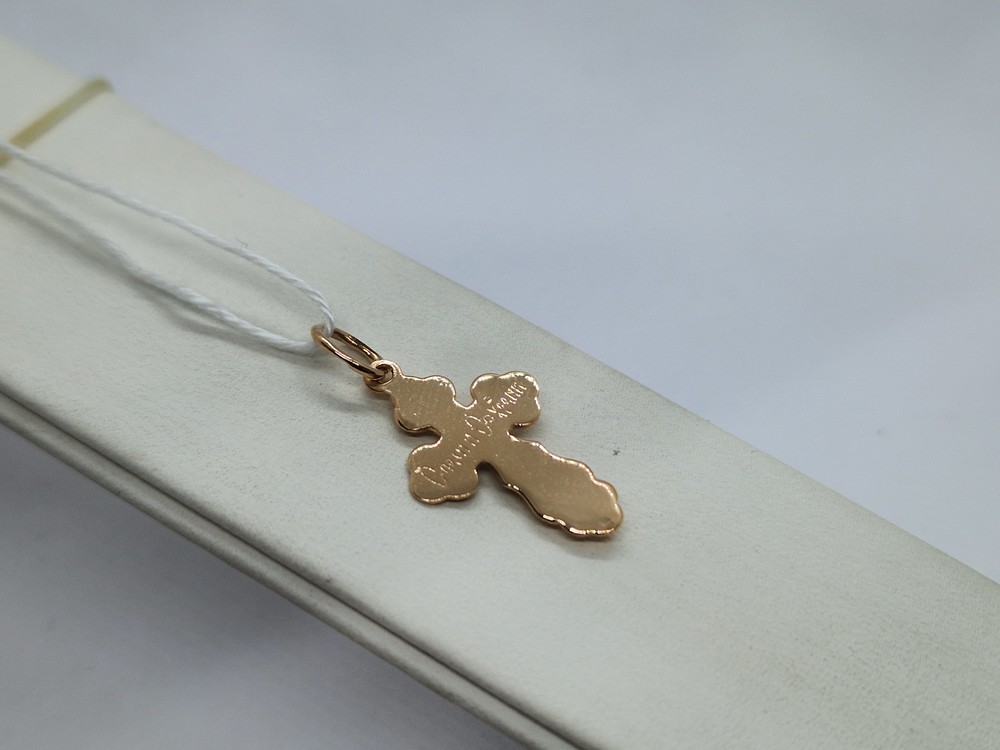 ПОДККИ585 ПОДВЕСКА КРЕСТ С КАМНЕМ (Au 585)