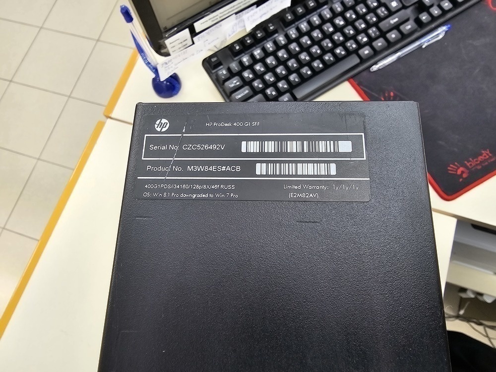 Системный блок HP; Core i3-4160, Intel UHD Graphics, 4 Гб, Нет, 500 Гб