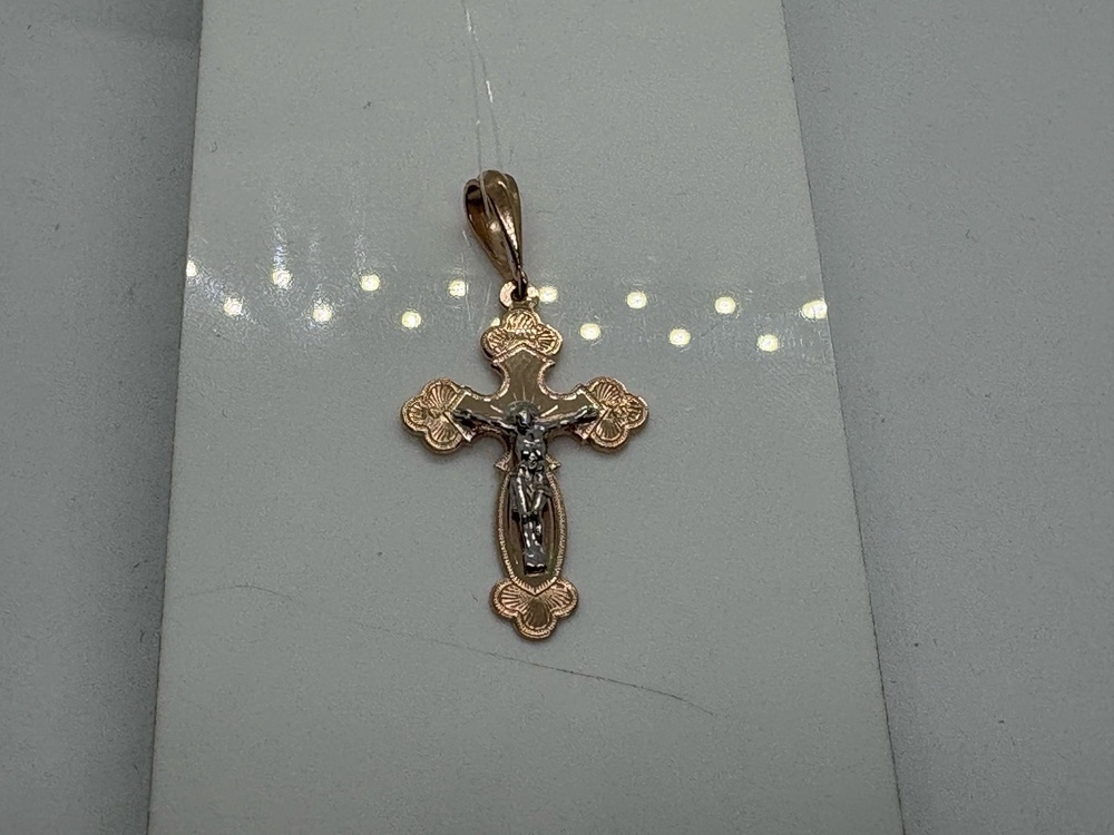 ПОДВЕСКА КРЕСТ без камня (Au 585)