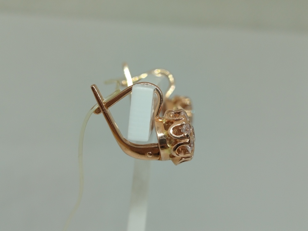 1130170 СЕРЬГИ С КАМНЯМИ (Au 585)