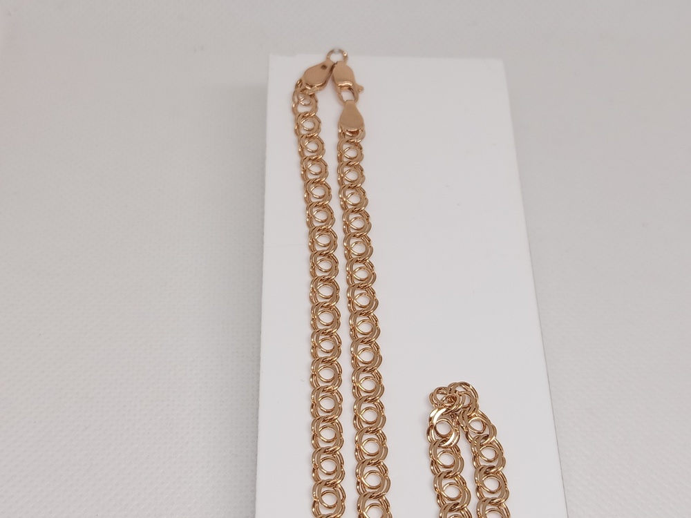 ЦЛБА585 ЦЕПЬ ПОЛНОВЕСНАЯ Бисмарк арабский (Au 585)