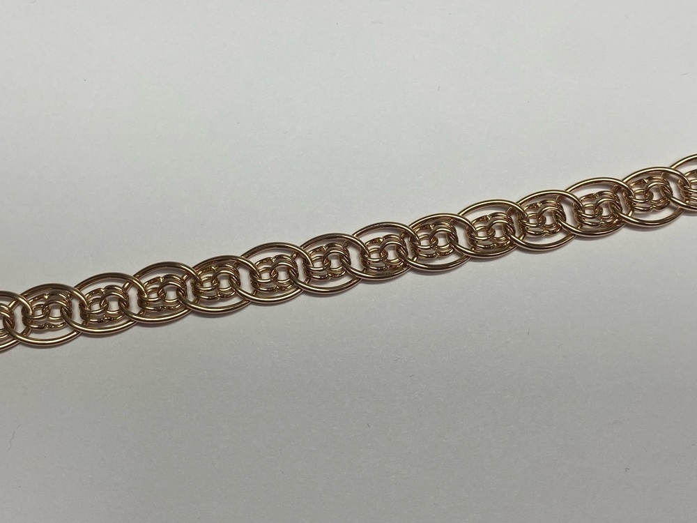 БРАСЛЕТ ПУСТОТЕЛЫЙ Нона-бисмарк (Au 585)