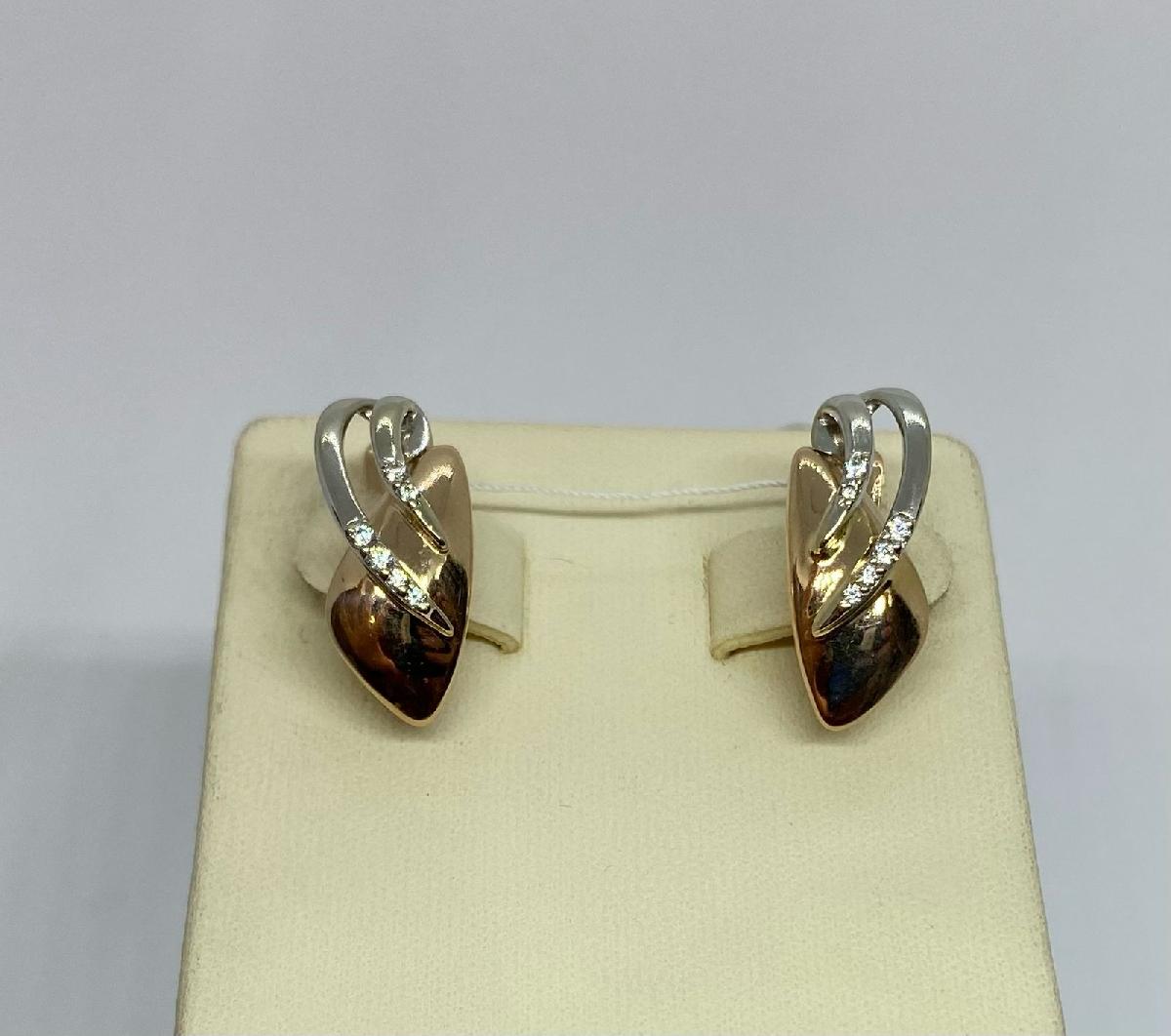 СКМИ585 СЕРЬГИ С КАМНЯМИ (Au 585)