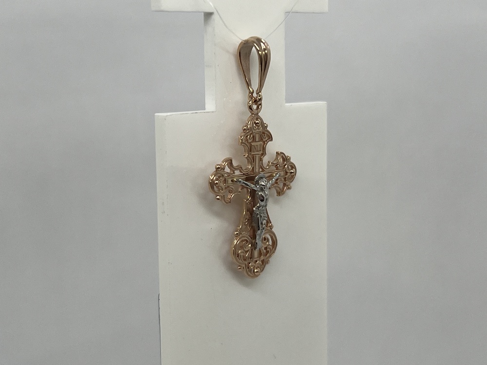ПОДВЕСКА КРЕСТ без камня (Au 585)