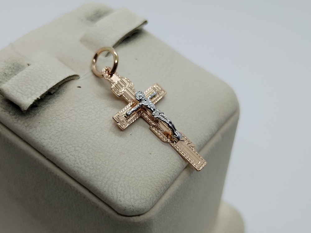 ПОДВЕСКА КРЕСТ без камня (Au 585)