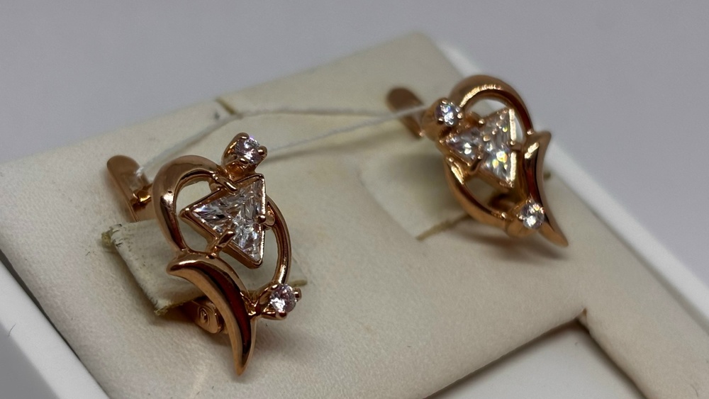 СЕРЬГИ С КАМНЯМИ (Au 585)