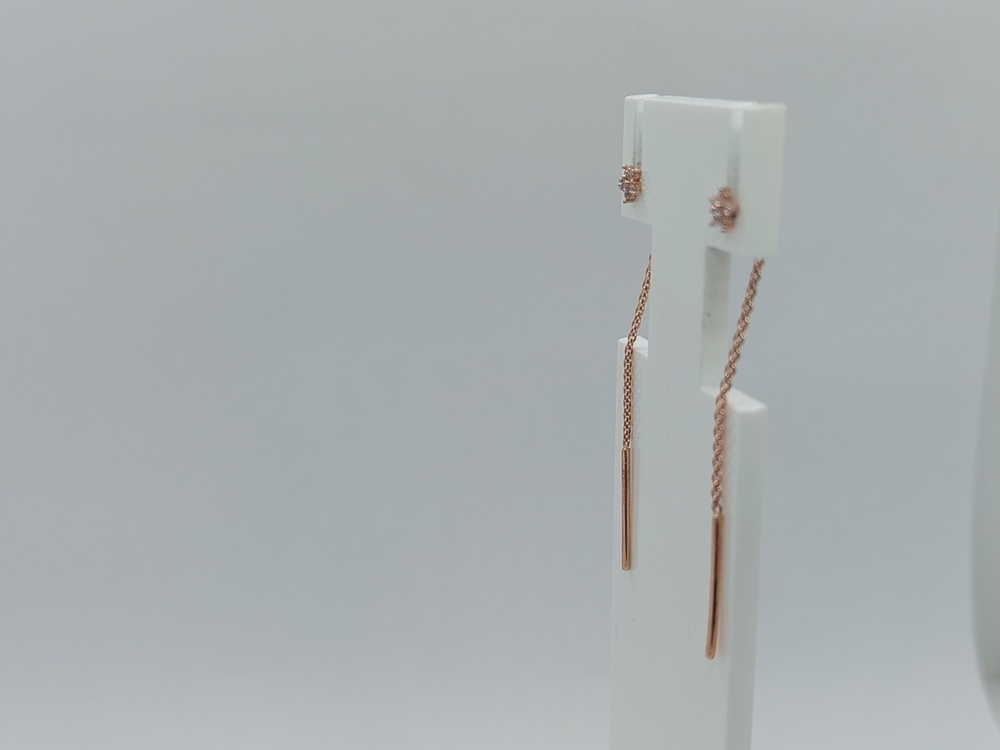 4322 СЕРЬГИ ПРОДЕВКИ с камнями (Au 585)