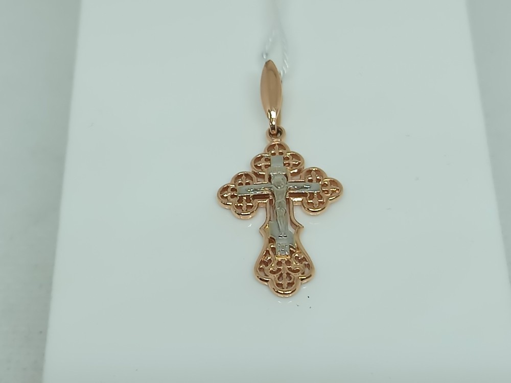 ПОДВЕСКА КРЕСТ БЕЗ КАМНЯ (Au 585)