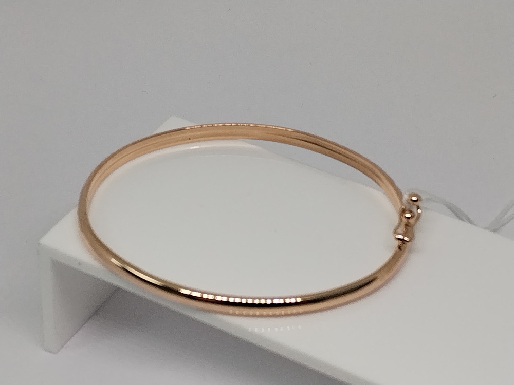 БРАСЛЕТ ЖЕСТКИЙ С АЛМАЗНОЙ ГРАНЬЮ (Au 585)