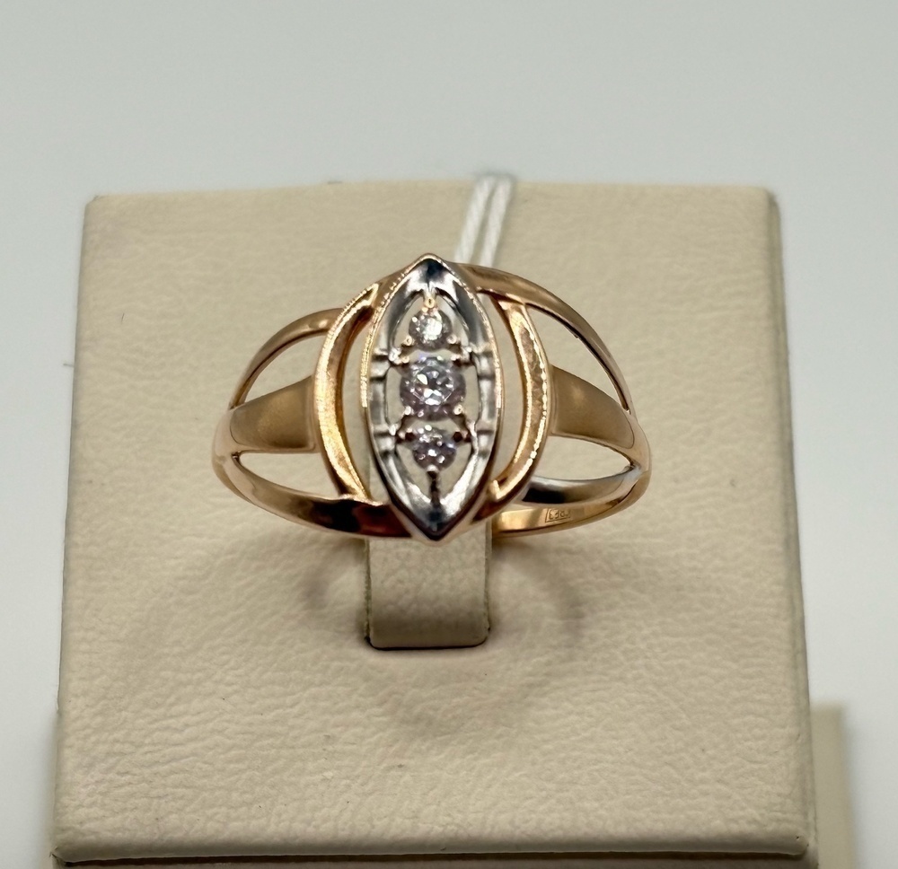 КОЛКМИ585 КОЛЬЦО С КАМНЯМИ (Au 585)