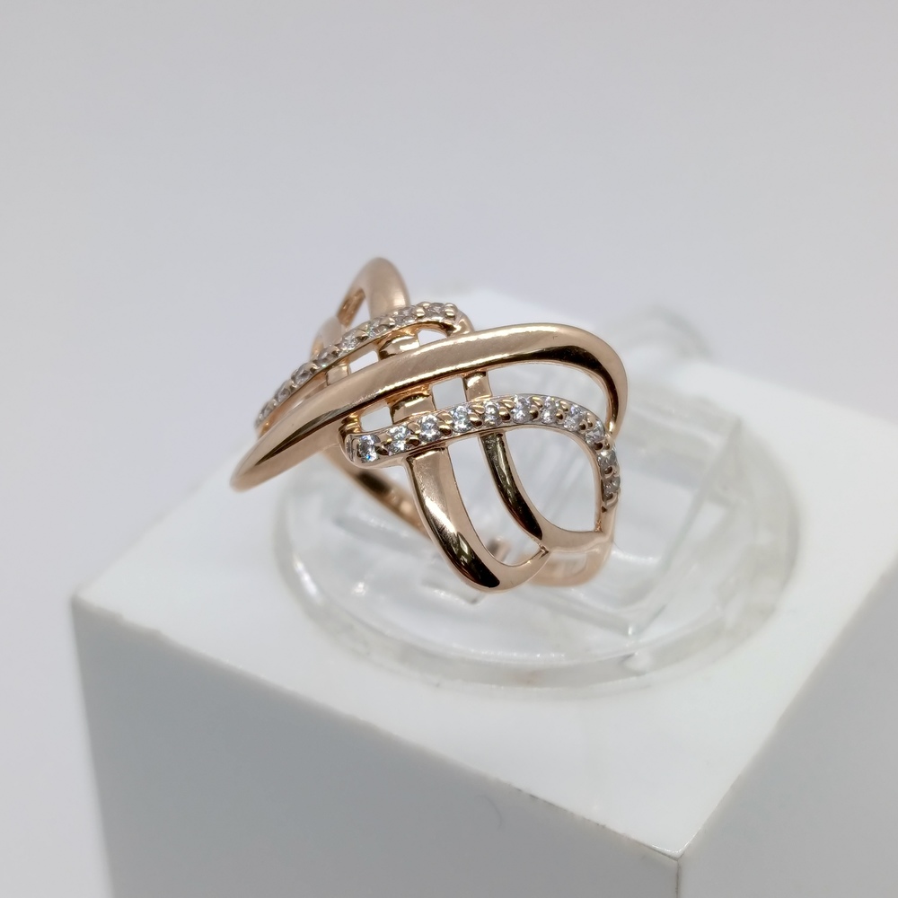 КОЛЬЦО С КАМНЯМИ (Au 585)