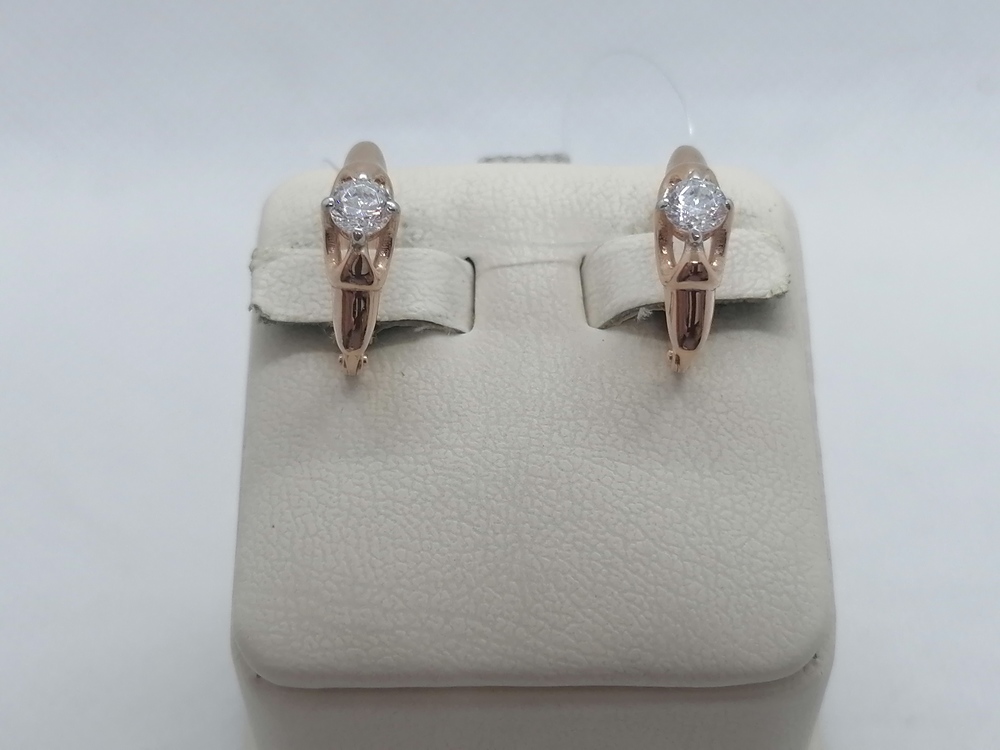 СЕРЬГИ С КАМНЕМ (Au 585)