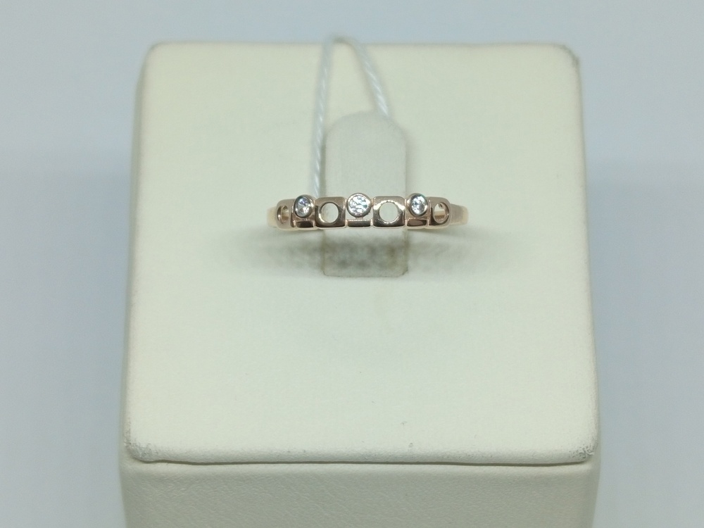 КОЛЬЦО С КАМНЯМИ (Au 585)