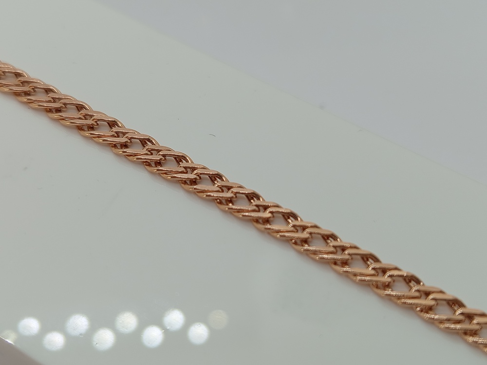 БРАСЛЕТ ПУСТОТЕЛЫЙ Ромб двойной (Au 585)