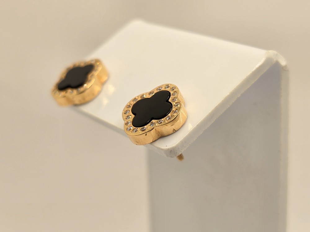 СЕРЬГИ ПУСЕТЫ с камнями (Au 585)