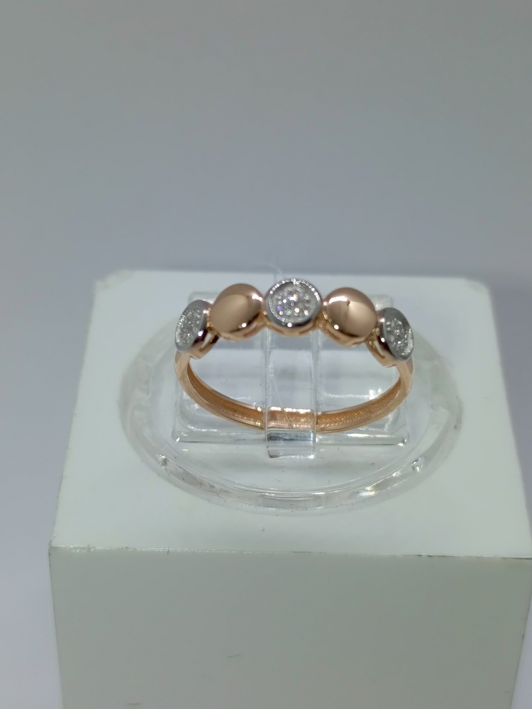 КОЛЬЦО С КАМНЯМИ (Au 585)