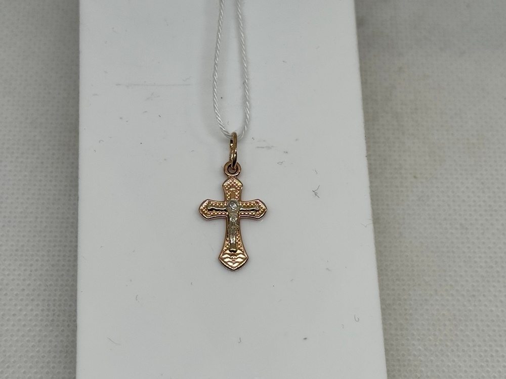 ПОДВЕСКА КРЕСТ БЕЗ КАМНЯ (Au 585)