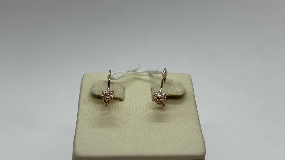 СКМИ585 СЕРЬГИ С КАМНЯМИ (Au 585)