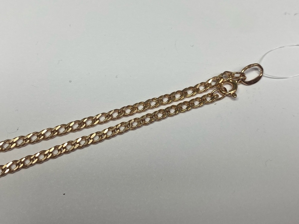 ЦЕПЬ ПУСТОТЕЛАЯ Ромб двойной (Au 585)