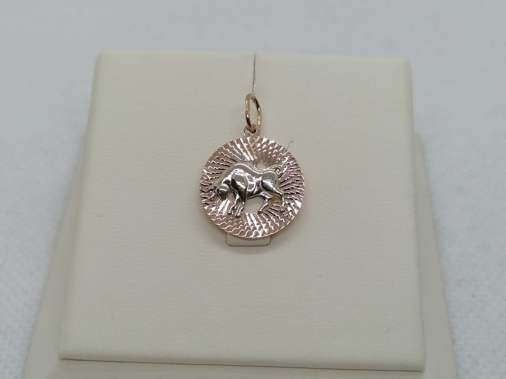 ПОДВЕСКА ЗНАК ЗОДИАКА ТЕЛЕЦ (Au 585)