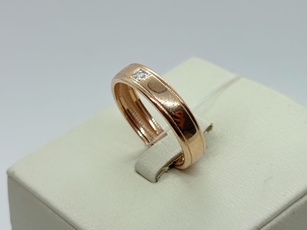 ОБРУЧАЛЬНОЕ КОЛЬЦО БРИЛЛИАНТ Au 585