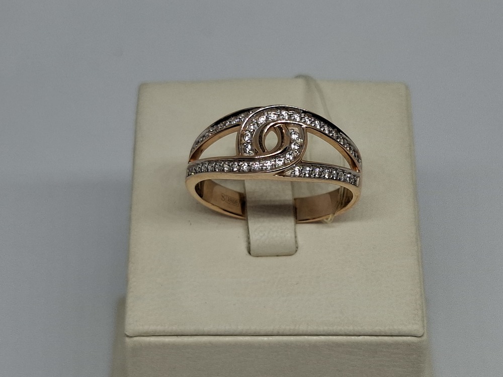 КОЛЬЦО С КАМНЯМИ (Au 585)