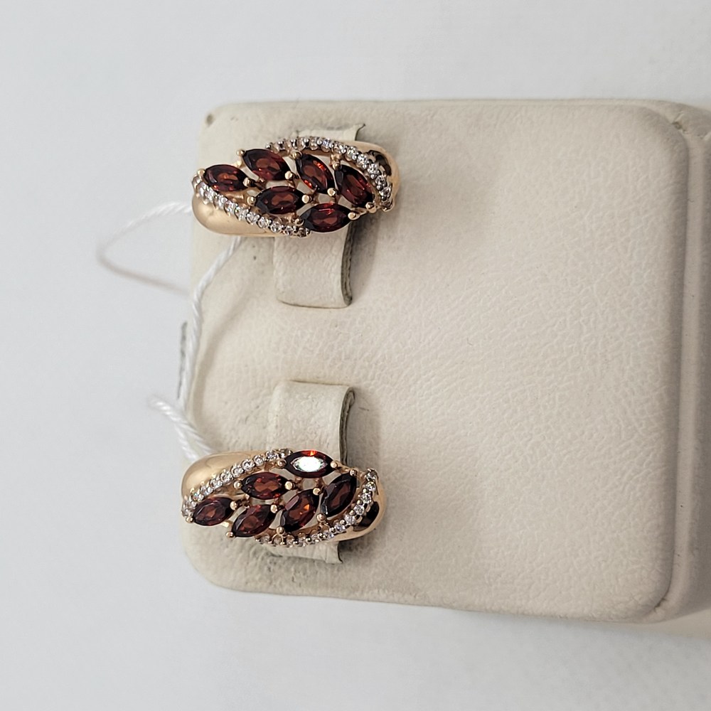 СКМИ585 СЕРЬГИ С КАМНЯМИ (Au 585)