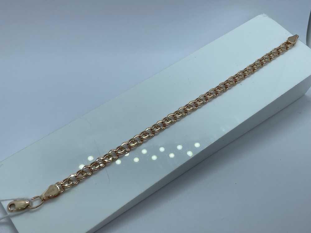 БРАСЛЕТ ПУСТОТЕЛЫЙ Бисмарк (Au 585)