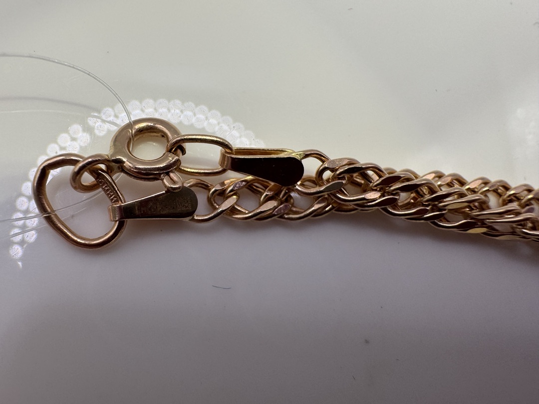 ЦЕПЬ ПУСТОТЕЛАЯ Ромб двойной (Au 585)