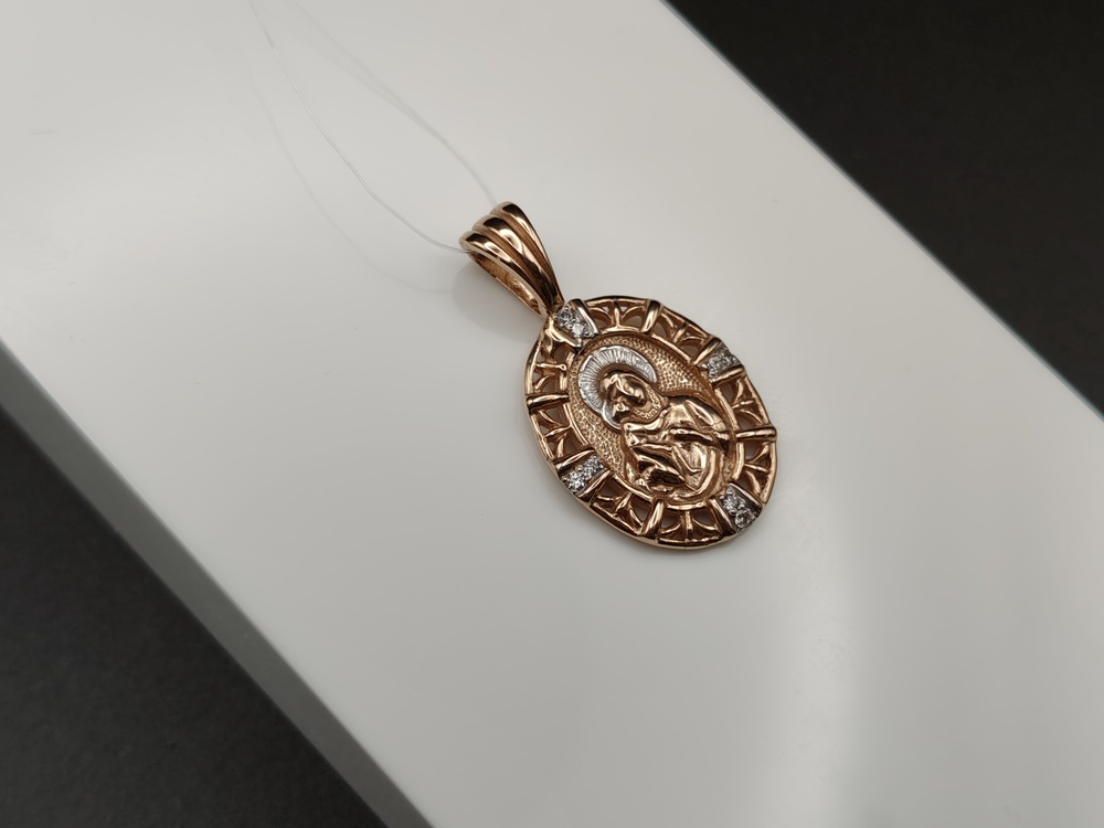 ПОДВЕСКА ИКОНА с камнями (Au 585)