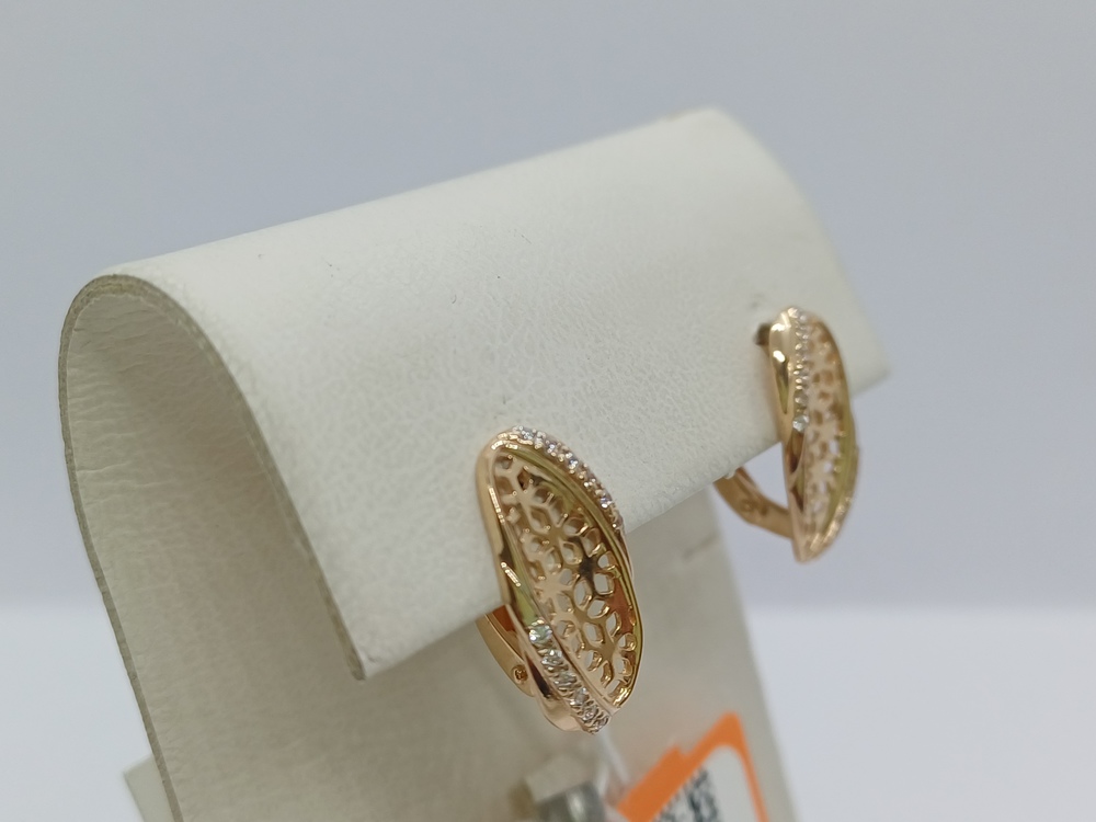 СКМИ585 СЕРЬГИ С КАМНЯМИ (Au 585)