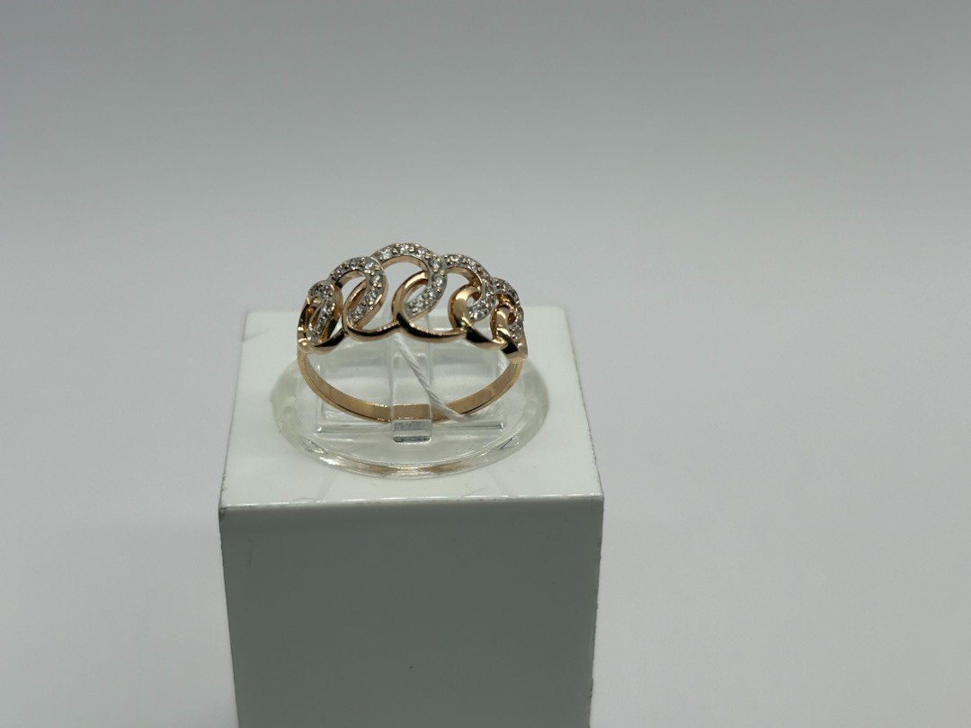 КОЛЬЦО С КАМНЯМИ (Au 585)