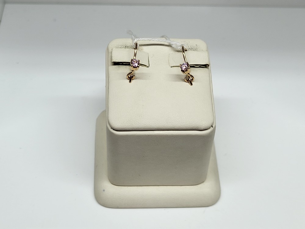 СКМ585 СЕРЬГИ С КАМНЕМ (Au 585)