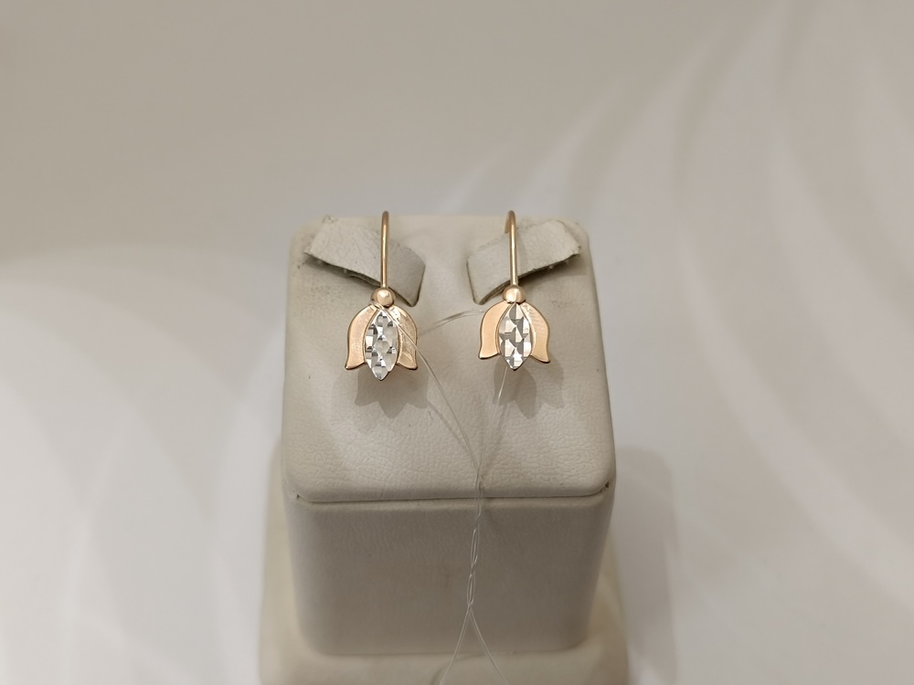 СЕРЬГИ ПЕТЕЛЬКА без камня (Au 585)