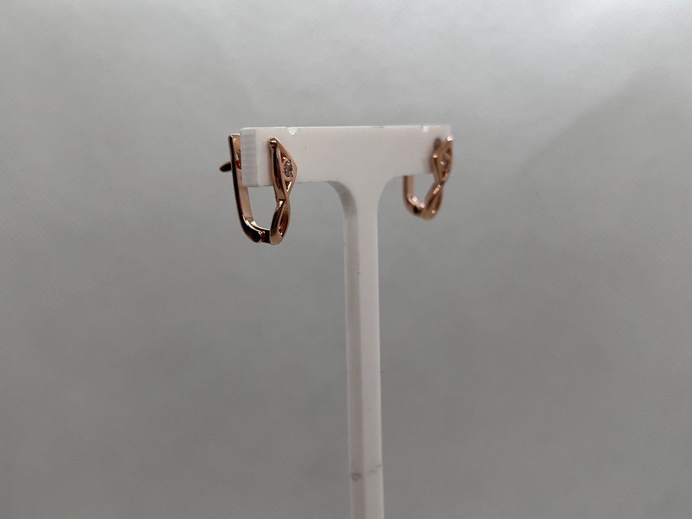 СКМ585 СЕРЬГИ С КАМНЕМ (Au 585)