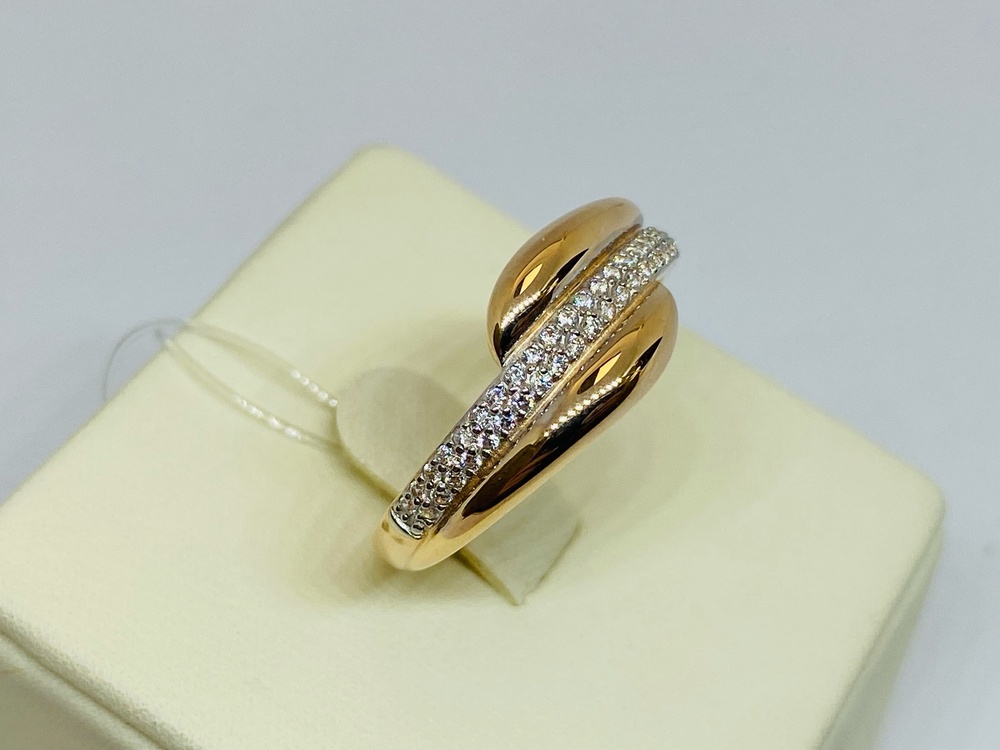 КОЛЬЦО С КАМНЯМИ (Au 585)