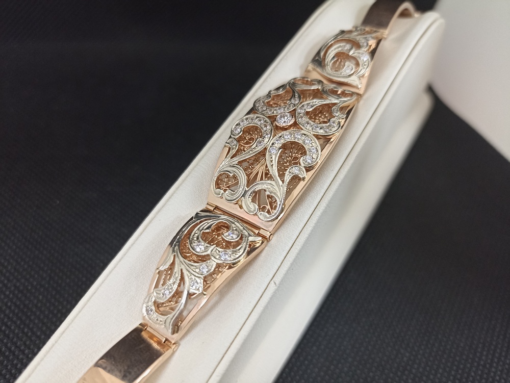 Б585 БРАСЛЕТ С КАМНЯМИ (Au 585)