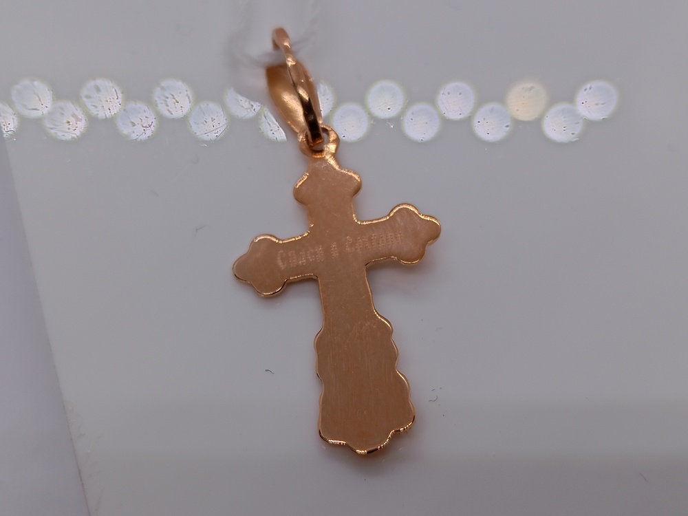 ПОДВЕСКА КРЕСТ БЕЗ КАМНЯ (Au 585)