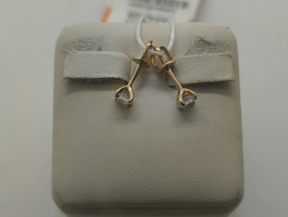 СПУС585 СЕРЬГИ ПУСЕТЫ (Au 585)