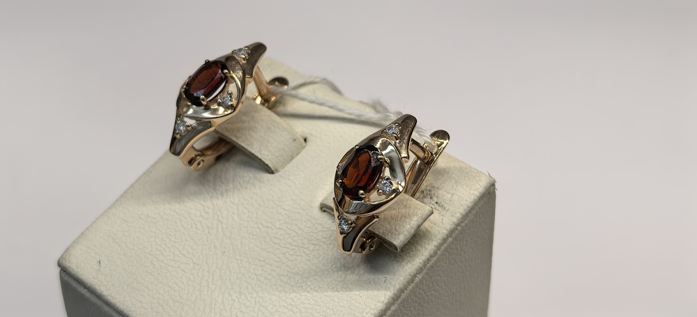 СКМИ585 СЕРЬГИ С КАМНЯМИ (Au 585)