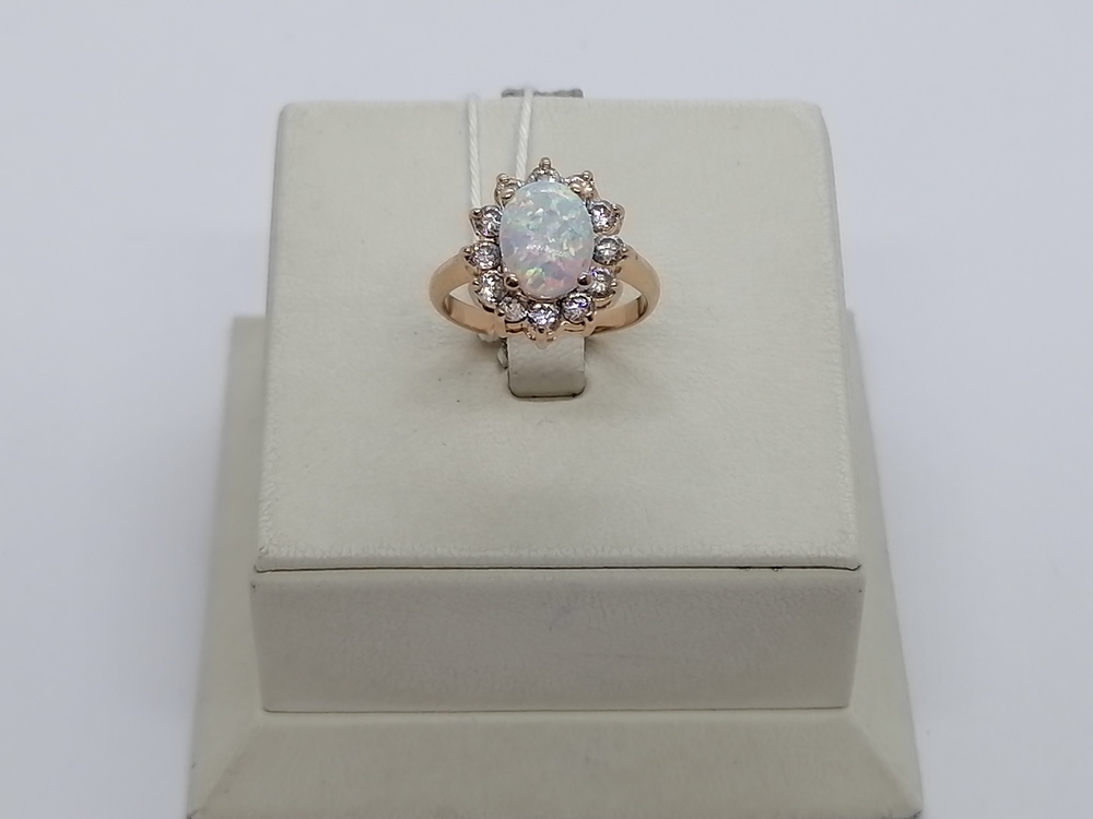 КОЛКМИ585 КОЛЬЦО С КАМНЯМИ (Au 585)