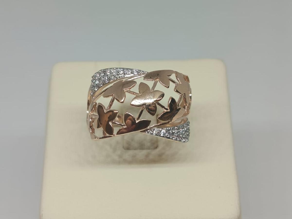 КОЛЬЦО С КАМНЯМИ (Au 585)