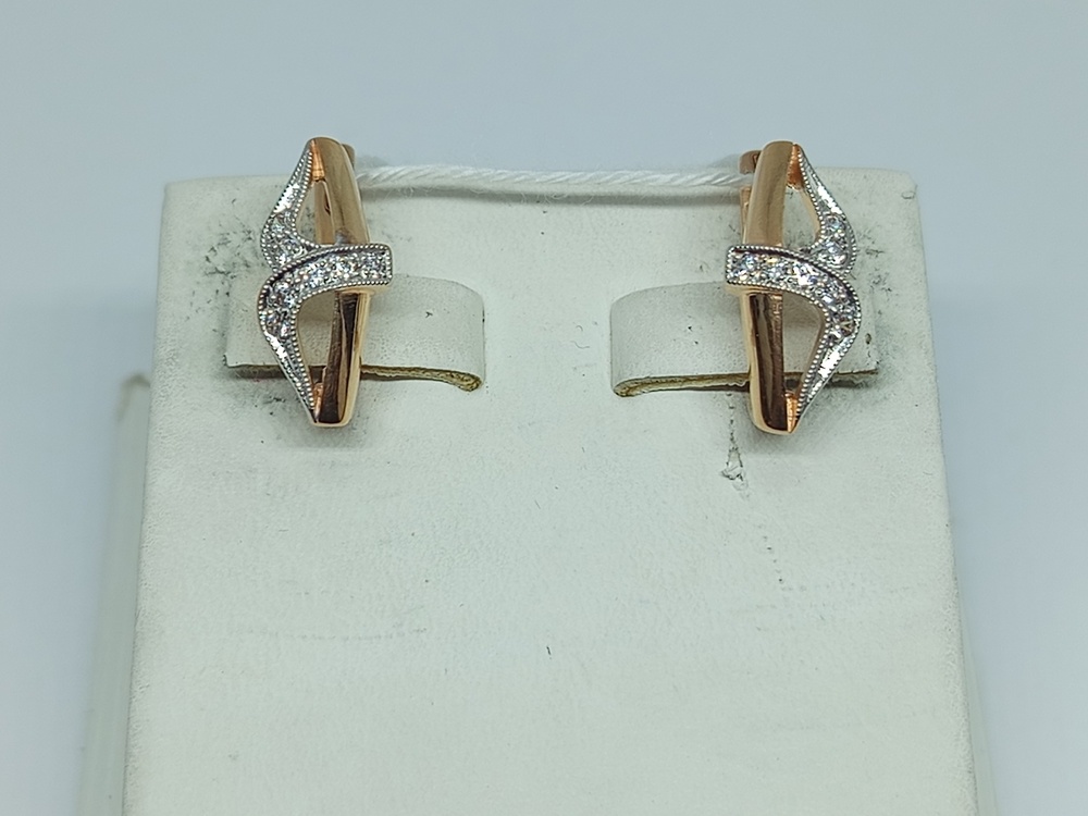 СКМИ585 СЕРЬГИ С КАМНЯМИ (Au 585)