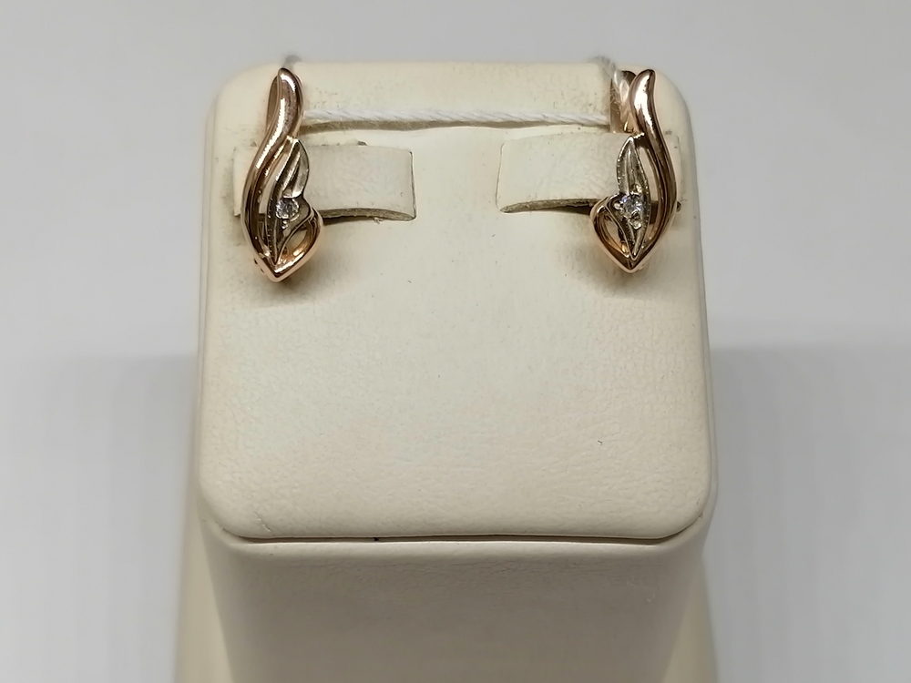 СЕРЬГИ С КАМНЕМ (Au 585)