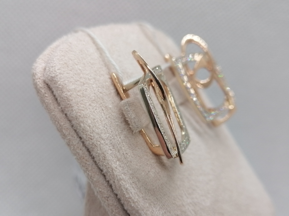 СКМИ585 СЕРЬГИ С КАМНЯМИ (Au 585)