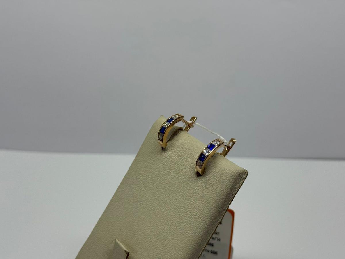 СКМИ585 СЕРЬГИ С КАМНЯМИ (Au 585)